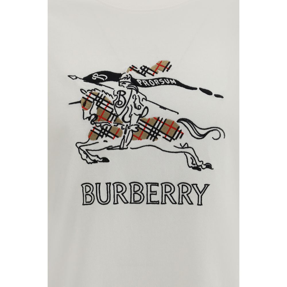 Burberry Cream Cotton T-Shirt