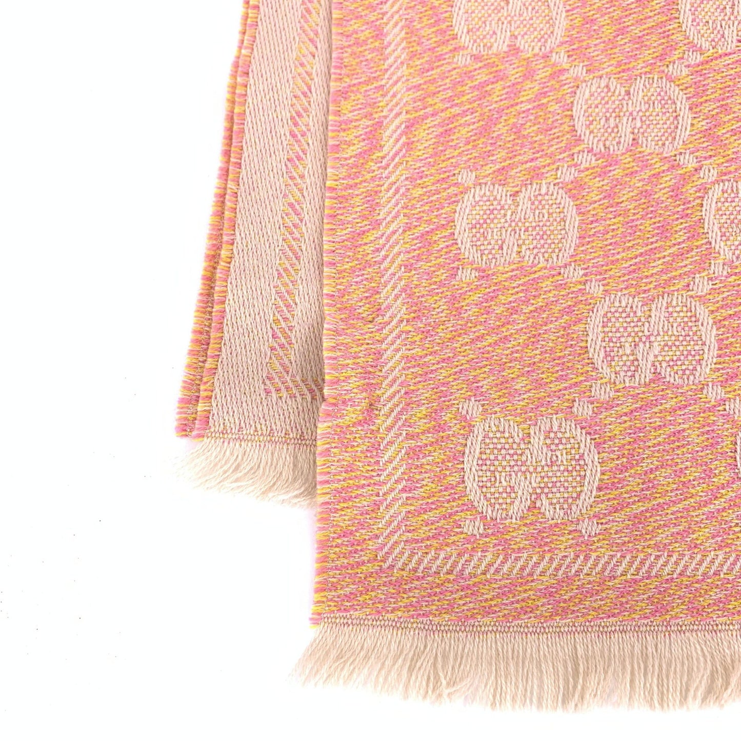 Gucci Wool GG Logo Scarf In Pink