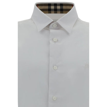 Burberry White Elastane Dress Shirt