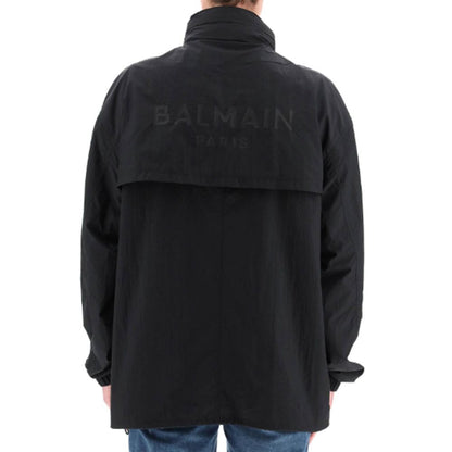 Balmain Black Nylon Shell Jacket