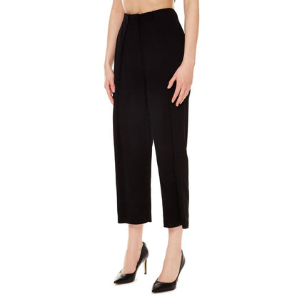 Balmain Black Viscose Casual Pants