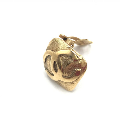 Chanel Coco Mark Diamond Shaped Earrings, Gold Plated