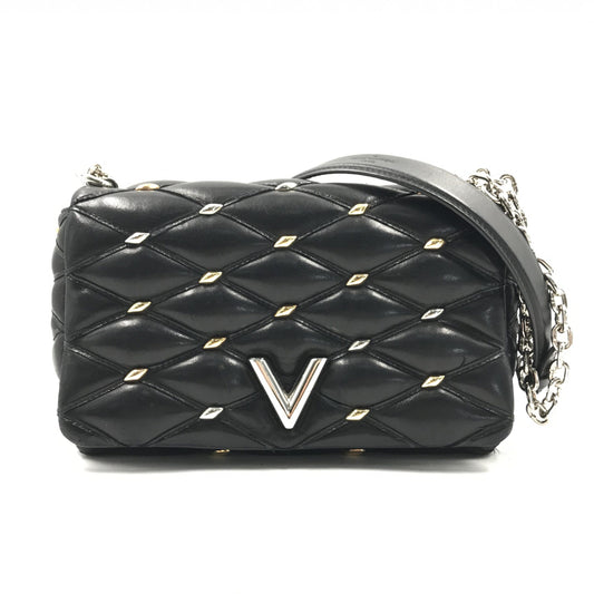 Louis Vuitton Black Quilted Studded Leather GO-14 Malletage PM Bag