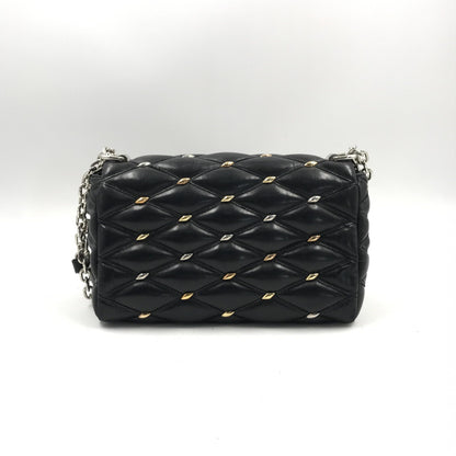Louis Vuitton Black Quilted Studded Leather GO-14 Malletage PM Bag