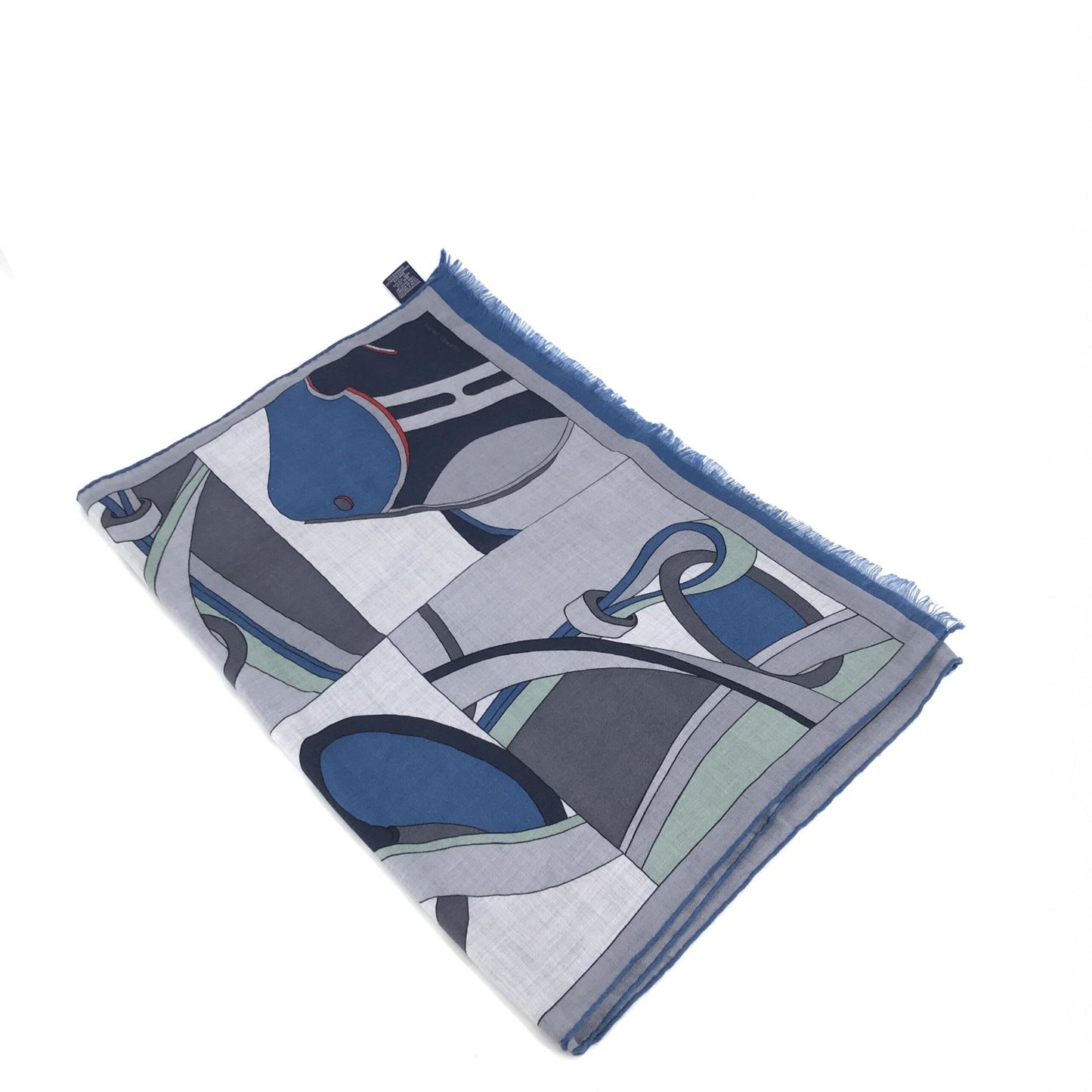 Hermès Blue Cashmere-Silk Blend Scarf