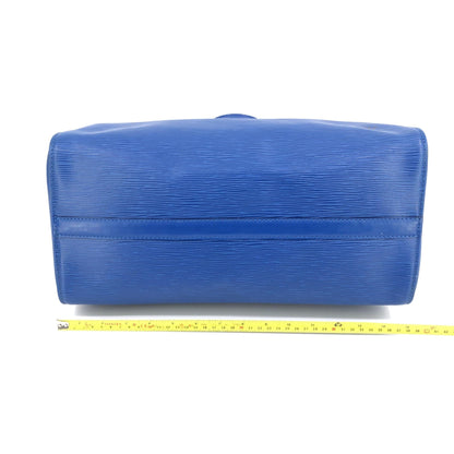 Louis Vuitton Blue Epi Leather Speedy 40 Handbag