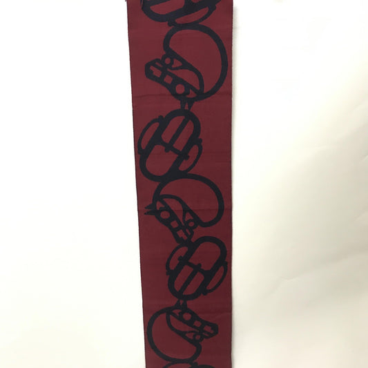 Hermès Cashmere Muffler In Burgundy Color