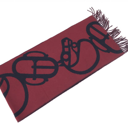 Hermès Cashmere Muffler In Burgundy Color