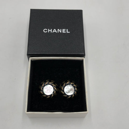 Chanel CC Button Clip-On Earrings