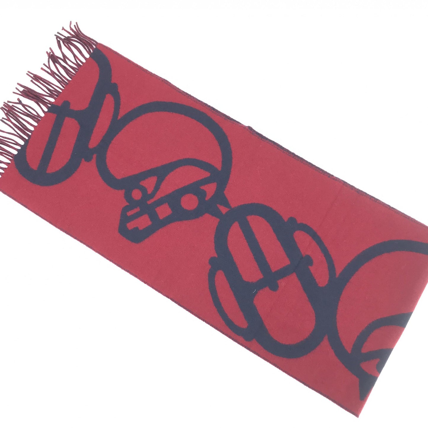 Hermès Cashmere Muffler In Burgundy Color