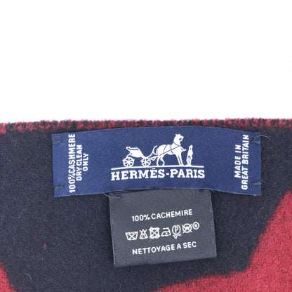 Hermès Cashmere Muffler In Burgundy Color