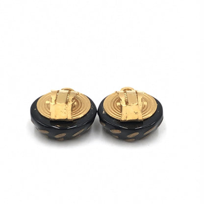 Chanel CC Button Clip-On Earrings