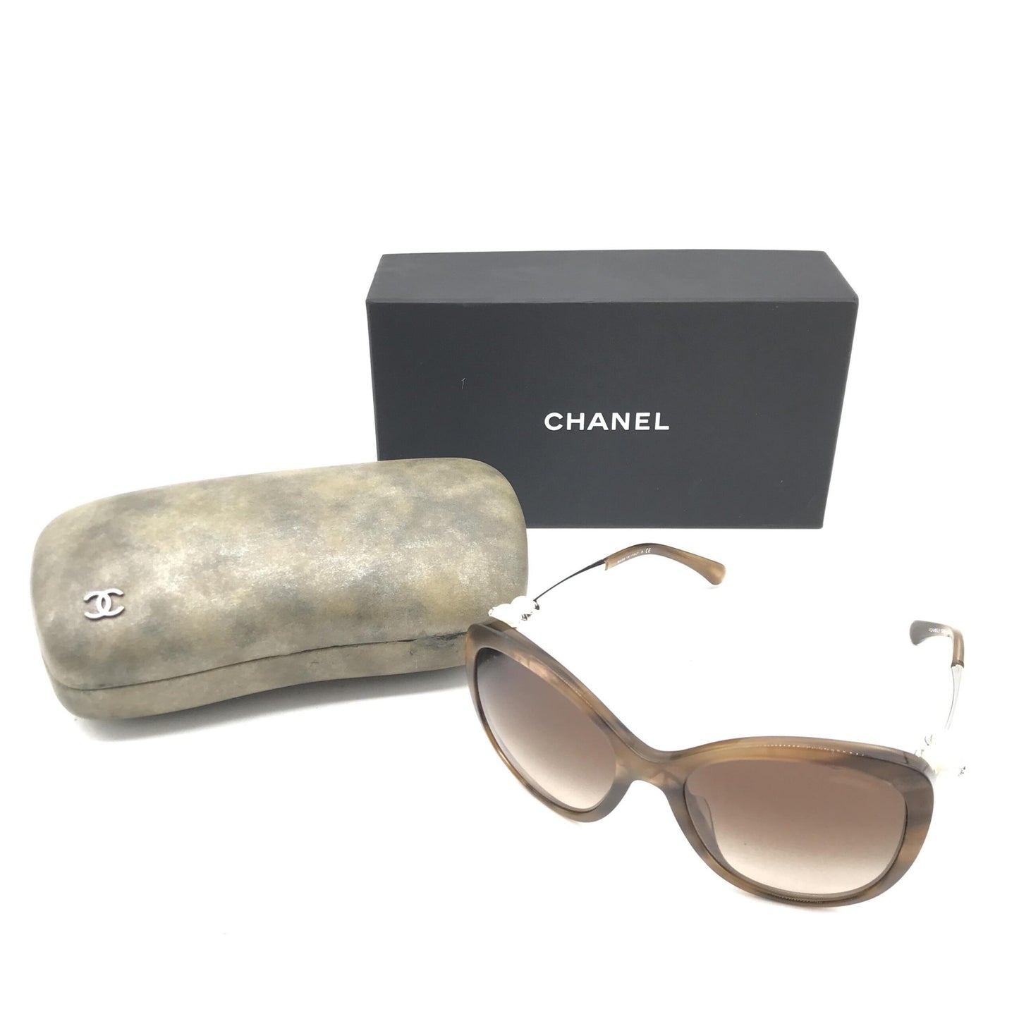 Chanel Cat-Eye Sunglasses With Pearl Detailing