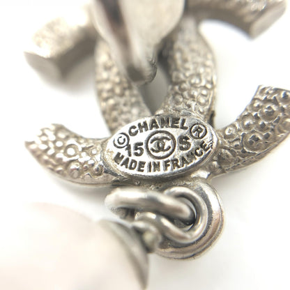 Chanel CC Crystal Faux Pearl Earrings