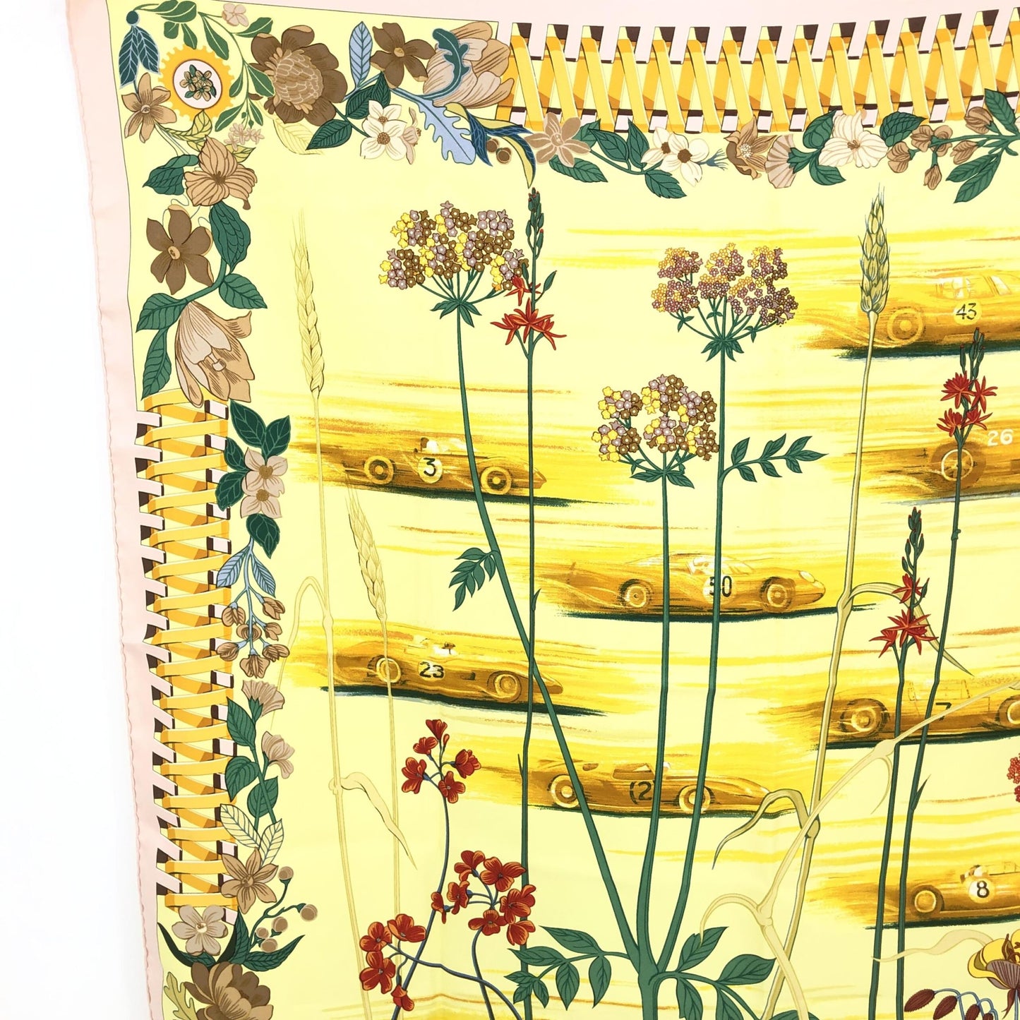 Hermès Colorful Silk Floral Scarf