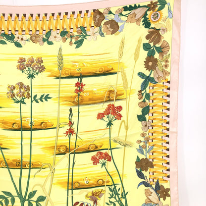 Hermès Colorful Silk Floral Scarf