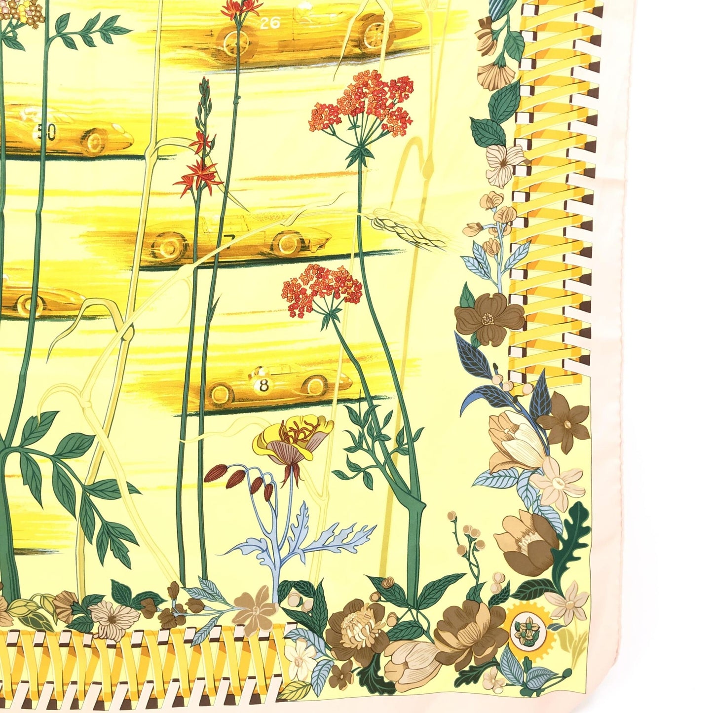 Hermès Colorful Silk Floral Scarf