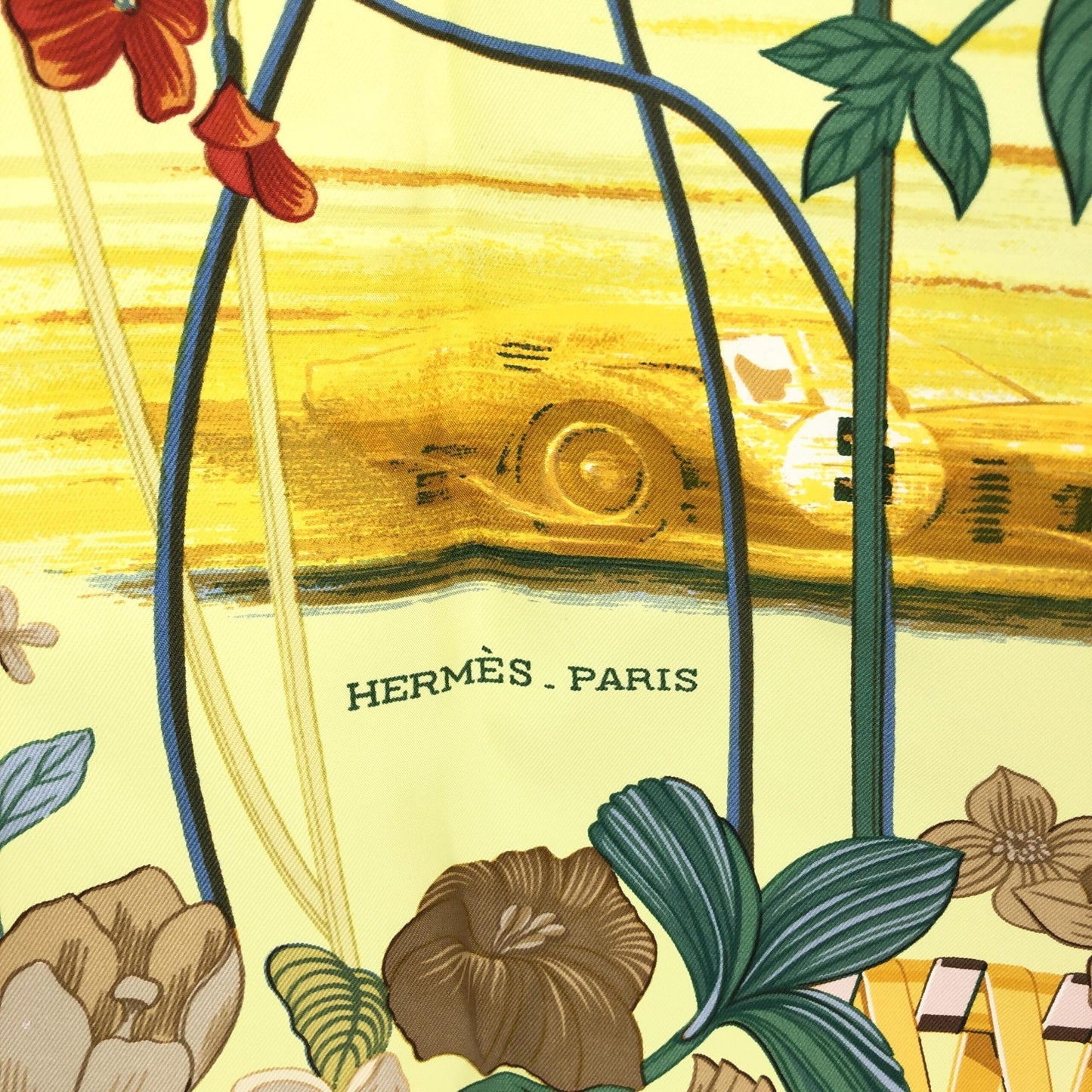 Hermès Colorful Silk Floral Scarf