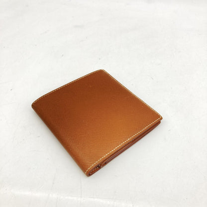 Hermès Compact Wallet In Brown Leather