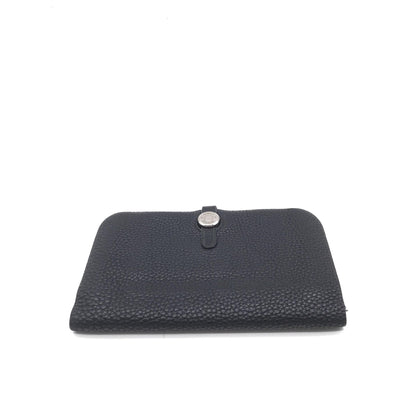 Hermès Dogon Leather Wallet In Black