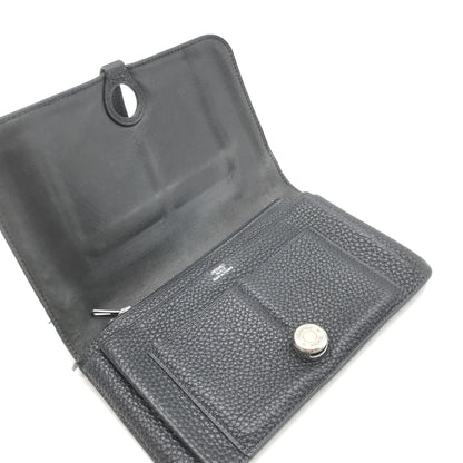 Hermès Dogon Leather Wallet In Black