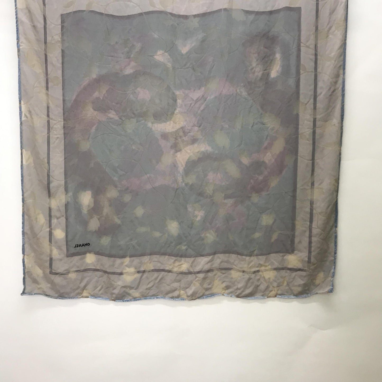 Chanel Silk Scarf: Abstract Floral Design
