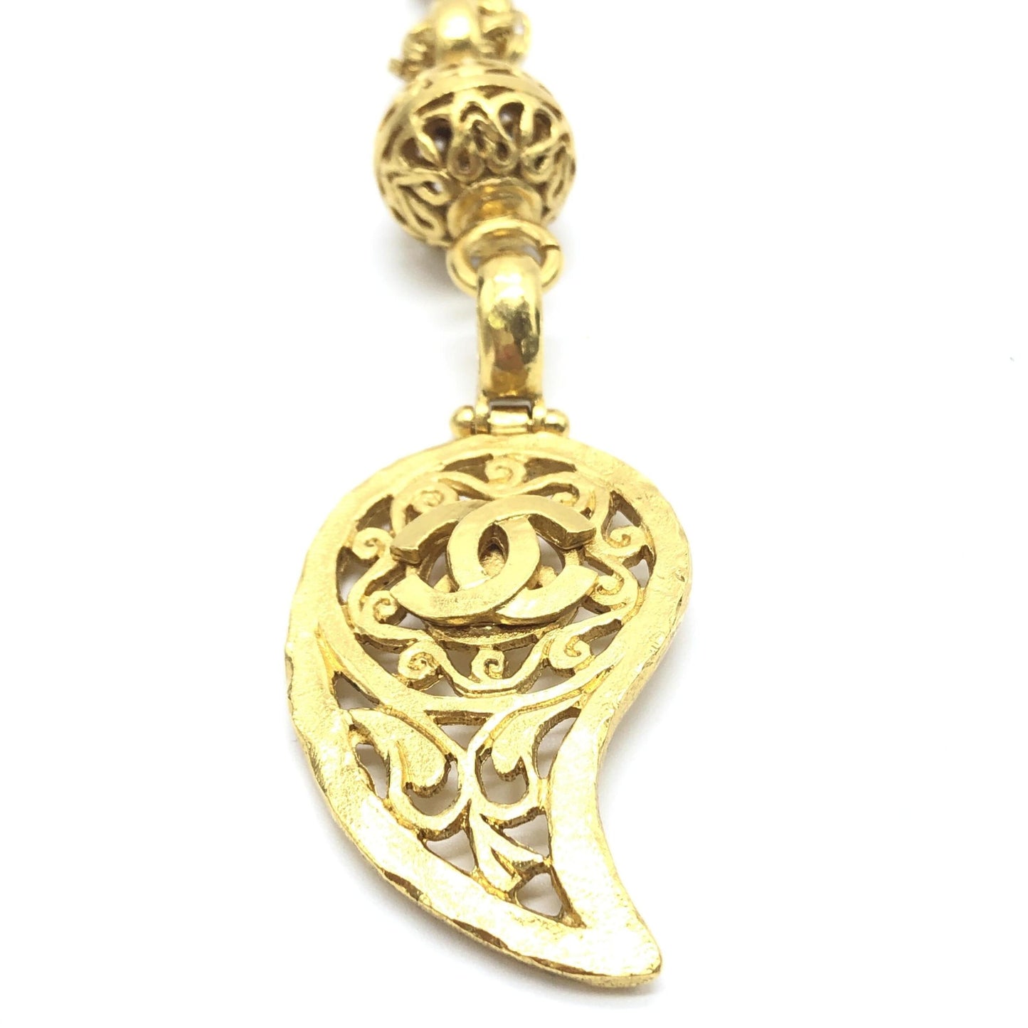 Chanel Gold Plated Coco Mark Necklace