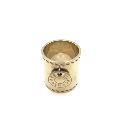 Hermès Gold Tone Scarf Ring Accessory
