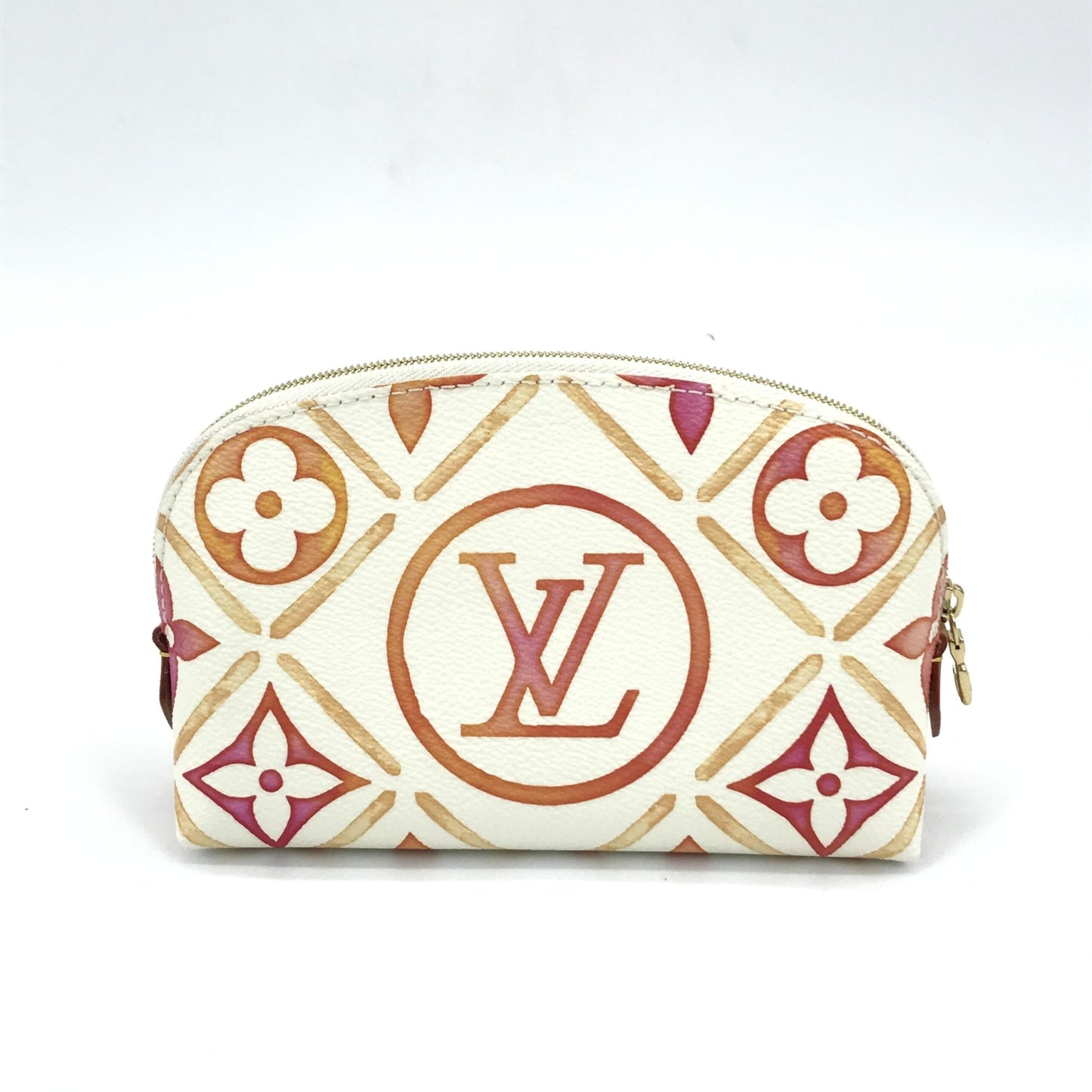Louis Vuitton Pochette CosméTique PM, Monogram Canvas, Coral
