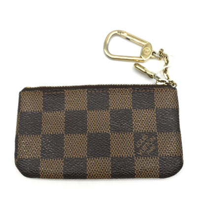 Louis Vuitton Pochette CléS Damier Ebene Canvas Key Pouch, GHW