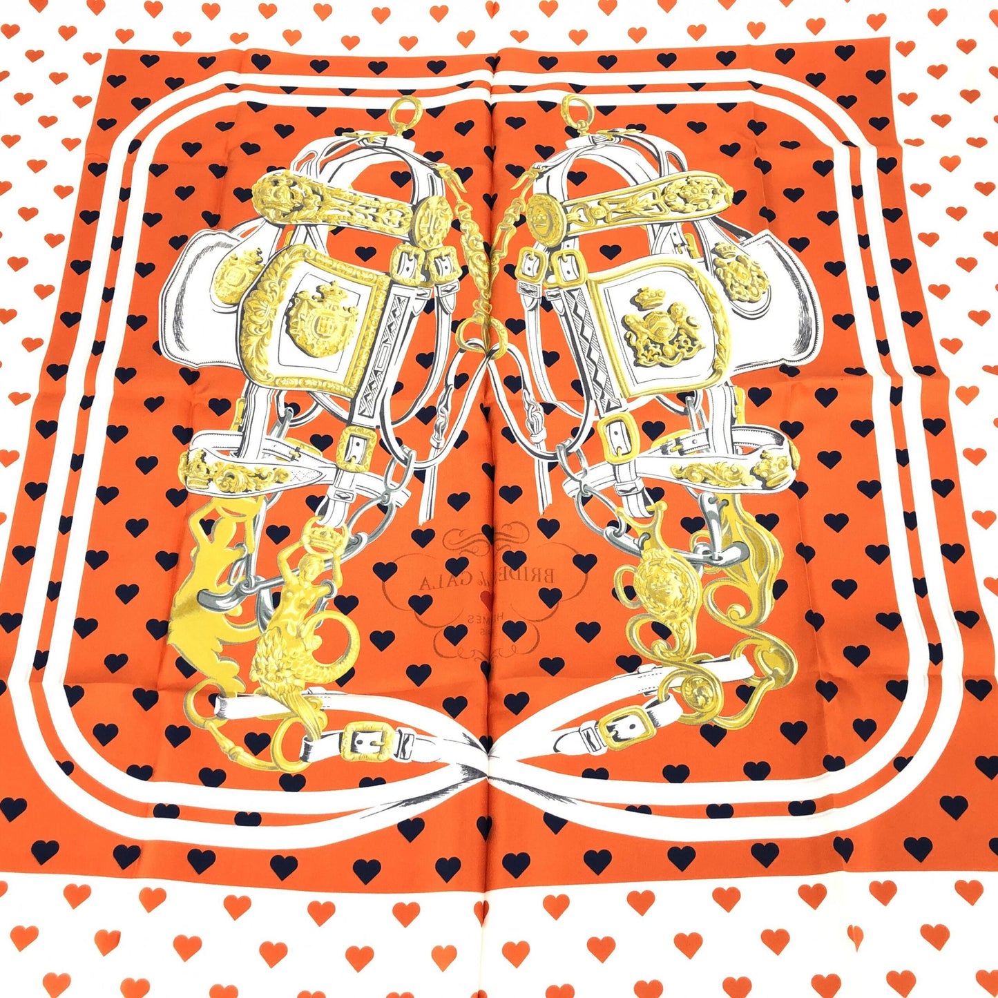 Hermès Silk Brides De Gala Love Scarf 90Cm