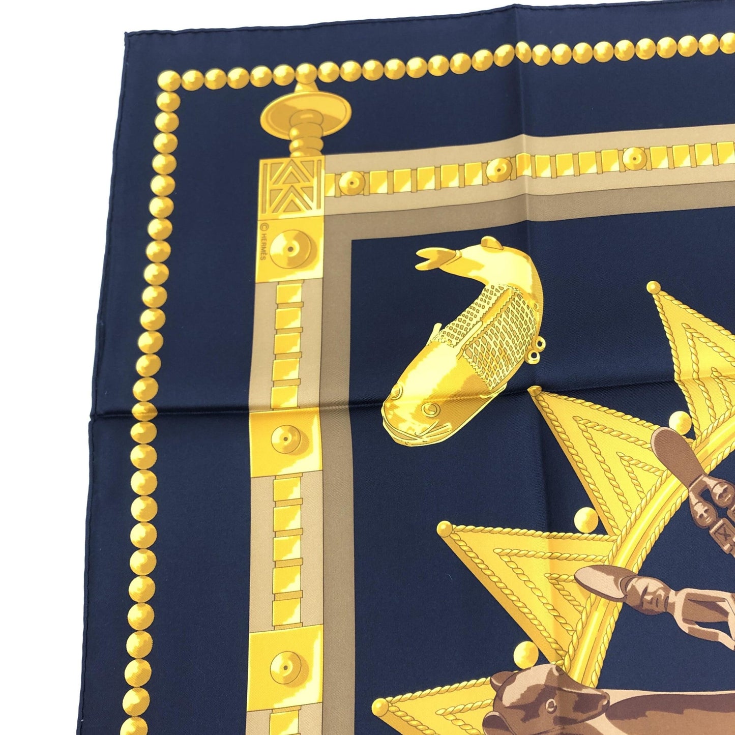 Hermès Silk Scarf With African Motifs