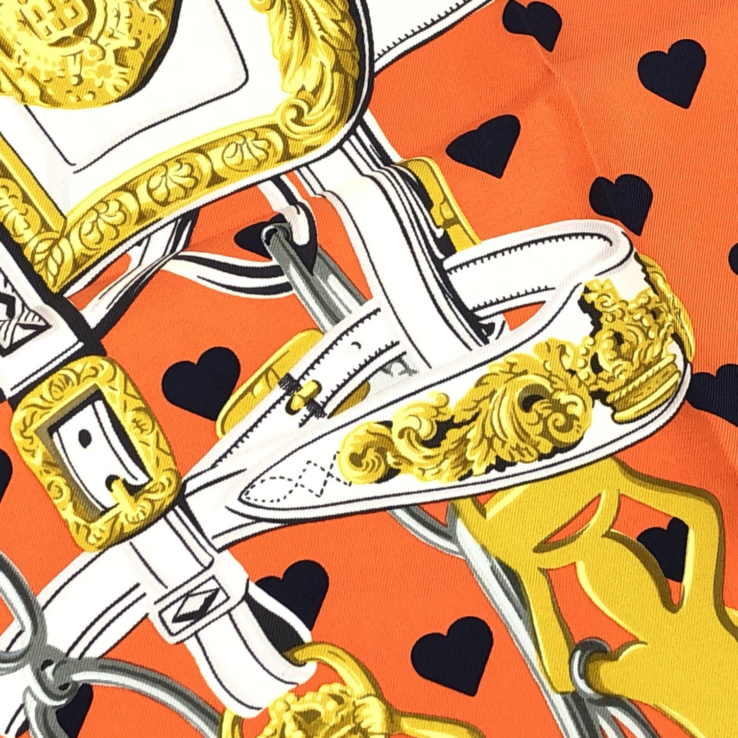 Hermès Silk Brides De Gala Love Scarf 90Cm