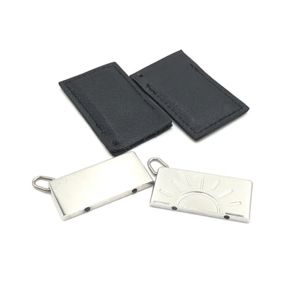 Hermès Silver Tone Half Sun Pendant Set