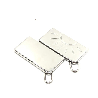 Hermès Silver Tone Half Sun Pendant Set