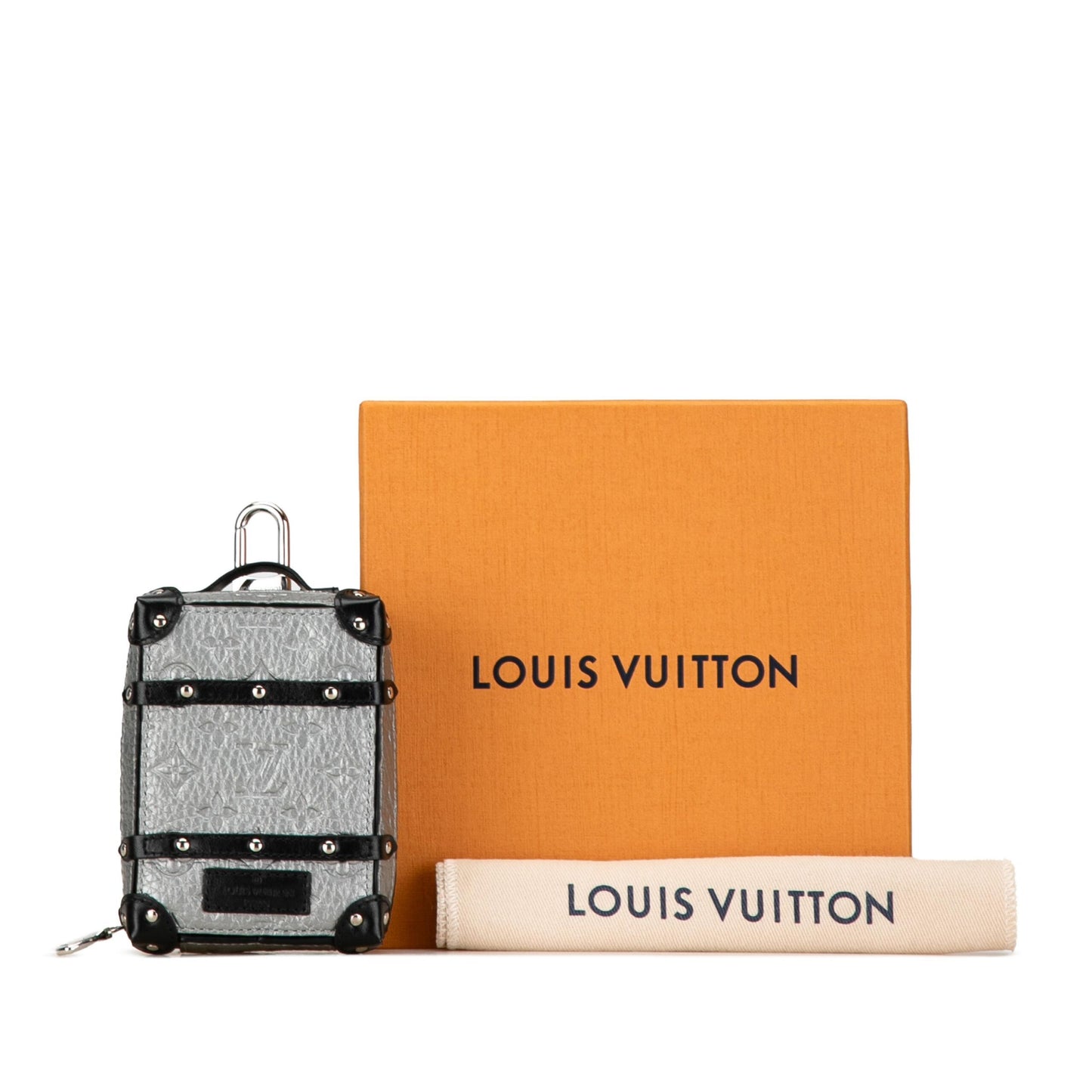 Louis Vuitton Trunk Motif Key Charm Leather With Box