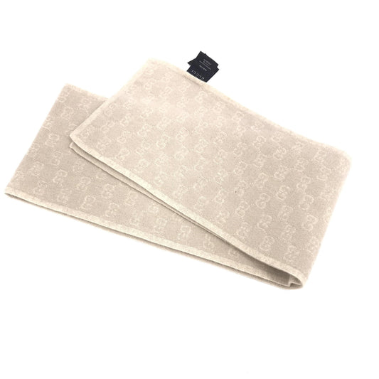 Gucci Wool Scarf With Gg Logo Pattern