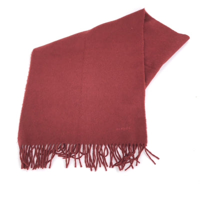 Hermès Wool Scarf In Deep Burgundy