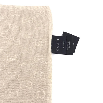Gucci Wool Scarf With Gg Logo Pattern