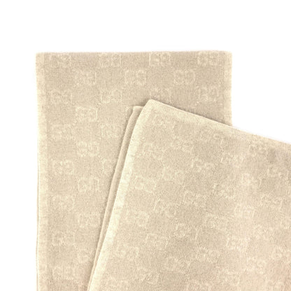 Gucci Wool Scarf With Gg Logo Pattern