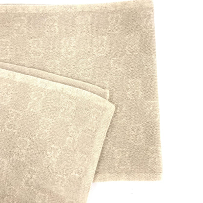 Gucci Wool Scarf With Gg Logo Pattern