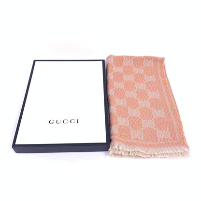 Gucci Wool GG Logo Scarf In Pink