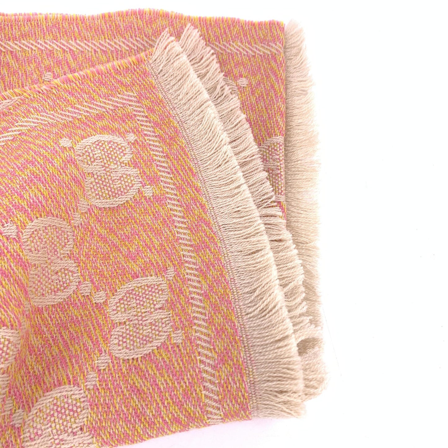 Gucci Wool GG Logo Scarf In Pink