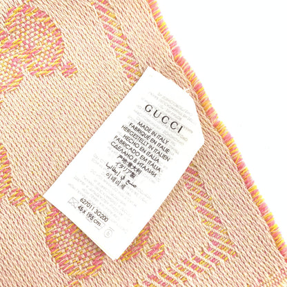 Gucci Wool GG Logo Scarf In Pink