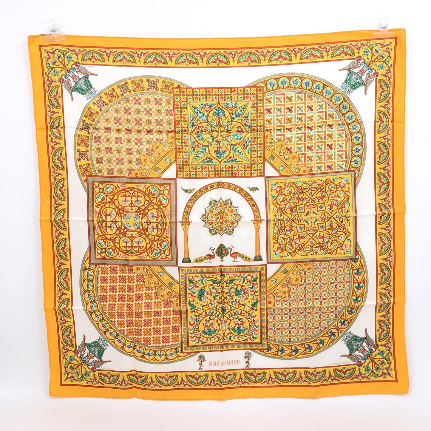 Hermès HERMÈS Carre 45 100% Silk Scarf "CIELS BYZANTINS"