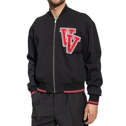 Versace Black Virgin Wool Bomber
