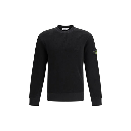 Stone Island Black Cotton Sweatshirt