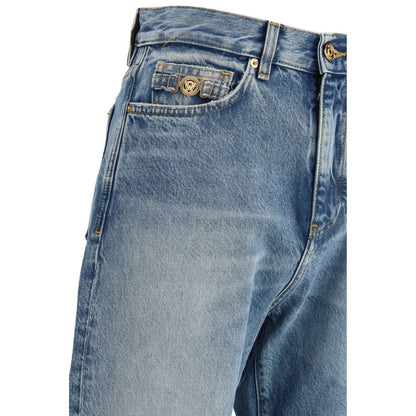 Versace Light Blue Cotton Jeans Denim