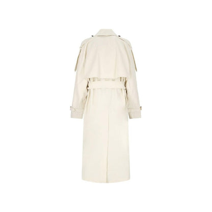 Burberry White Cotton Coat