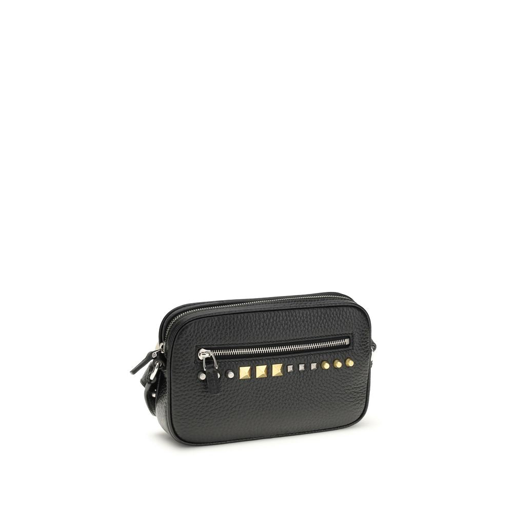 Valentino Garavani Rockstud Black Grained Leather Mini Bag [SS26]
